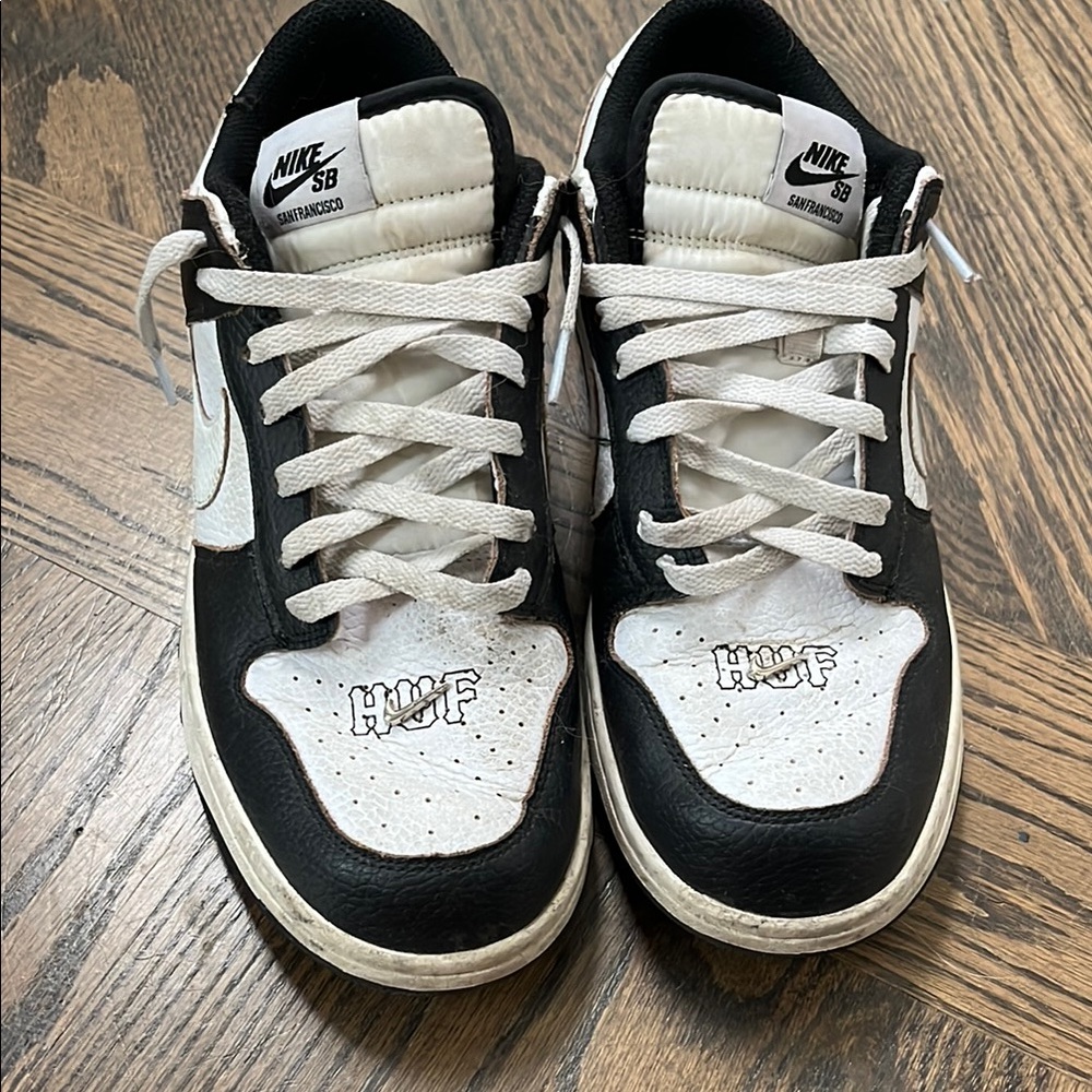 Nike SB Black and White low dunk Keith forever HUF